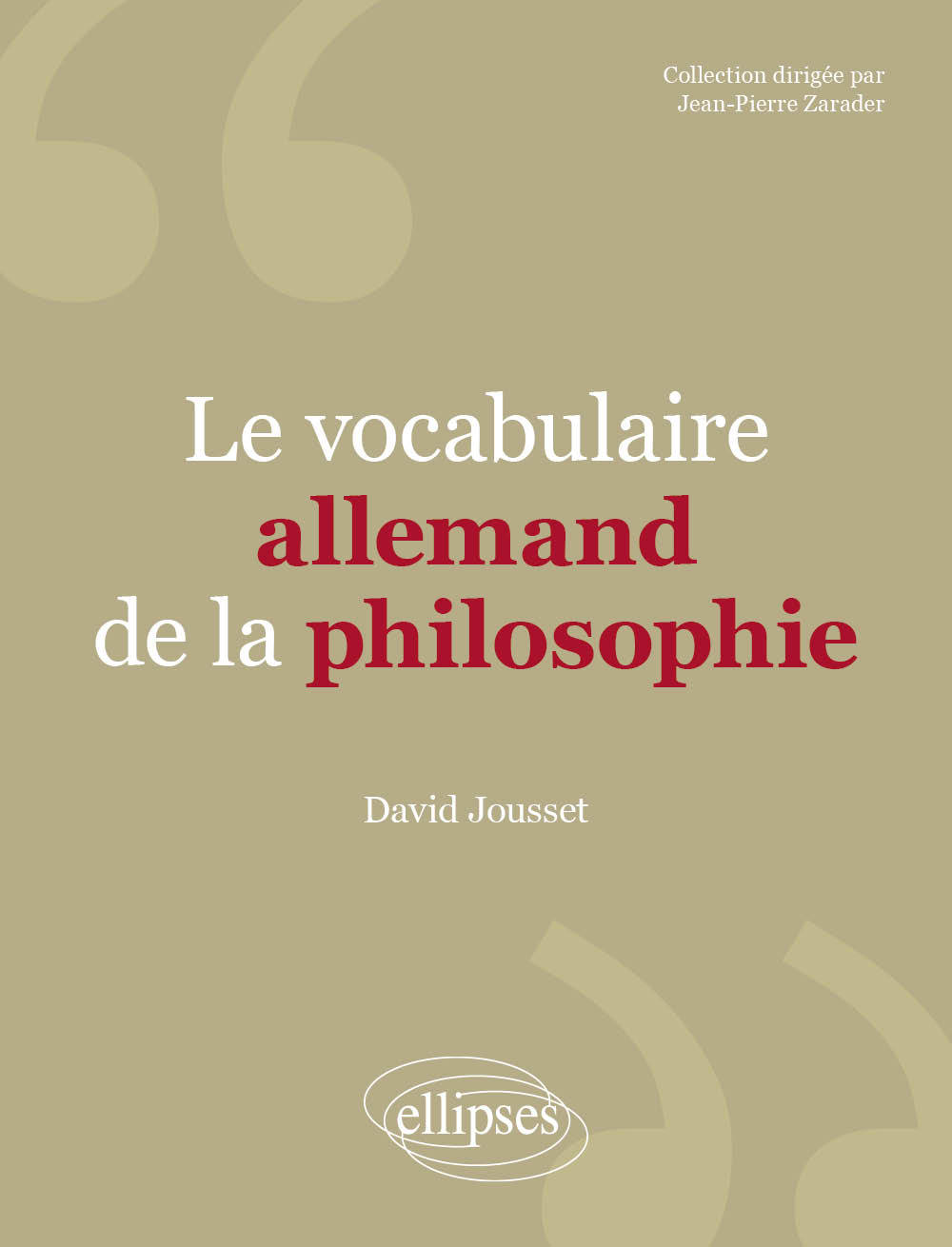 Vocabulaire allemand de la philosophie (9782729831660-front-cover)