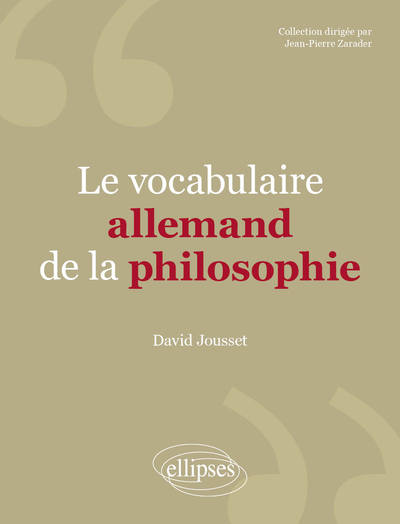 Vocabulaire allemand de la philosophie (9782729831660-front-cover)