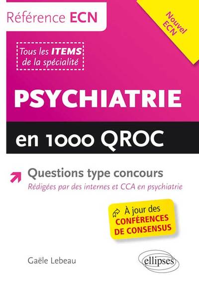 Psychiatrie en 1000 QROC (9782729886578-front-cover)