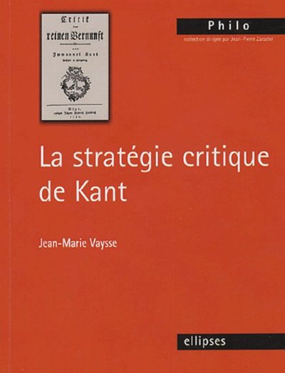 stratégie critique de Kant (La) (9782729822132-front-cover)