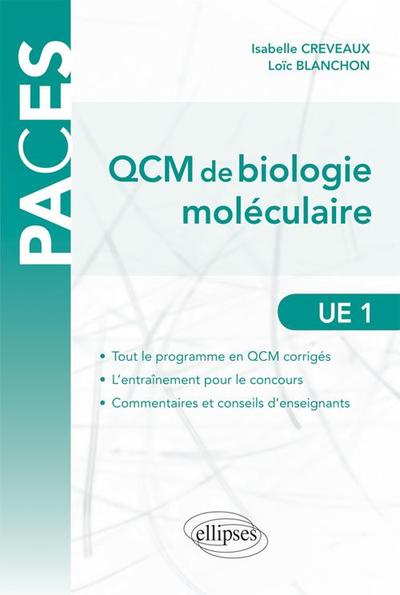 UE1 - QCM de Biologie moléculaire (9782729864835-front-cover)