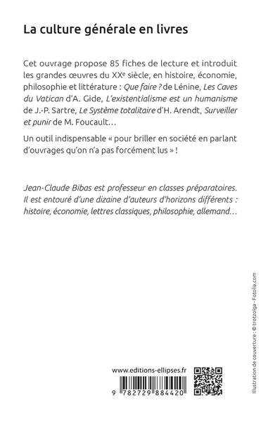 La culture générale en livres. Auteurs du XXe siècle (9782729884420-back-cover)