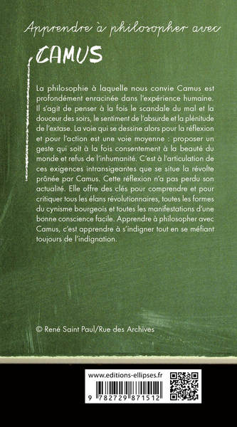 Apprendre à philosopher avec Camus (9782729871512-back-cover)