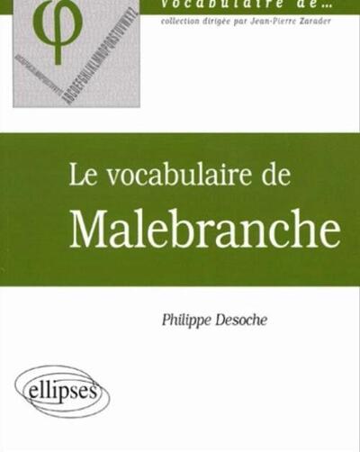 vocabulaire de Malebranche (Le) (9782729805807-front-cover)