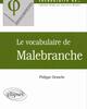vocabulaire de Malebranche (Le) (9782729805807-front-cover)