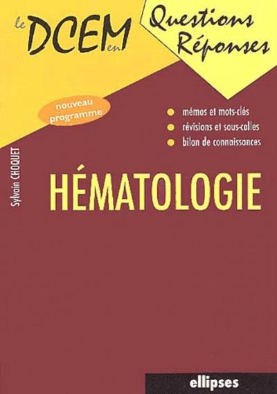 Hématologie (9782729816179-front-cover)