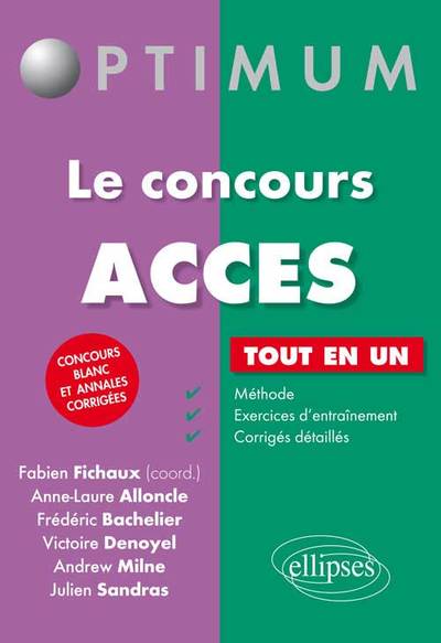 Le concours Accès (9782729882976-front-cover)