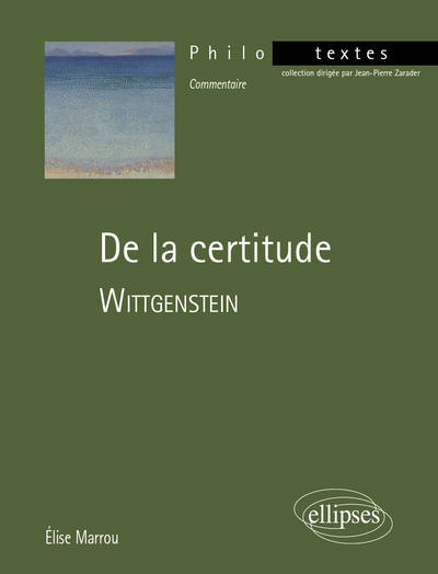Wittgenstein, De la certitude (9782729826390-front-cover)