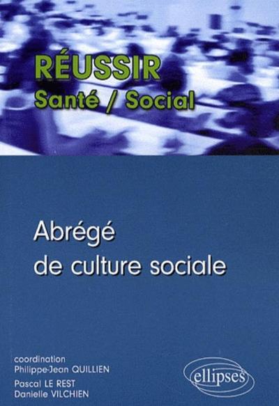 Abrégé de culture sociale (9782729840266-front-cover)
