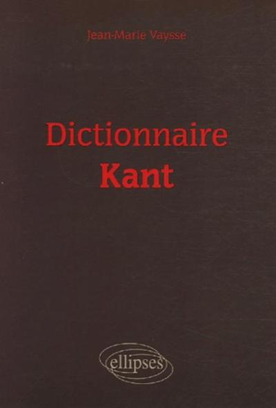 Dictionnaire Kant (9782729830397-front-cover)