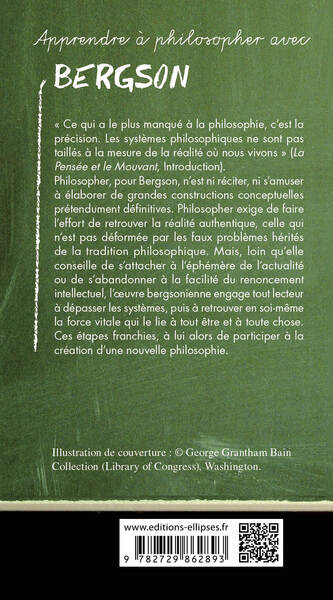 Apprendre à philosopher avec Bergson (9782729862893-back-cover)