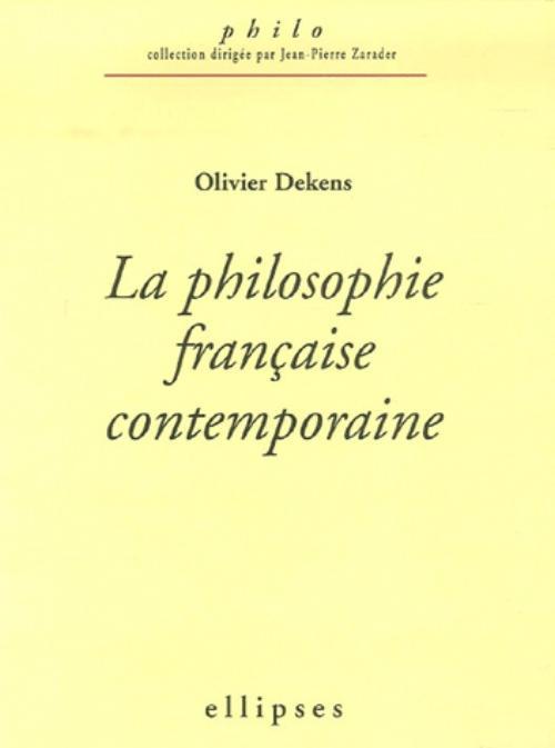 philosophie française contemporaine (La) (9782729830380-front-cover)