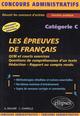 Les épreuves de français - catégorie C (9782729807146-front-cover)