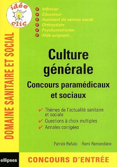 Culture générale - Concours paramédicaux et sociaux (9782729815592-front-cover)