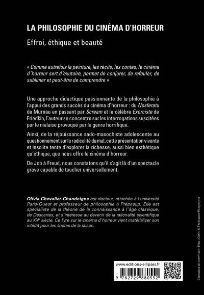 La philosophie du cinéma d’horreur. Effroi, éthique et beauté (9782729880552-back-cover)