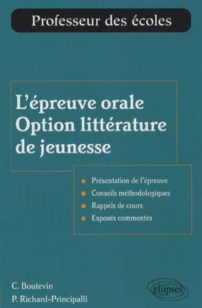 L'épreuve orale, option littérature de jeunesse (9782729831622-front-cover)