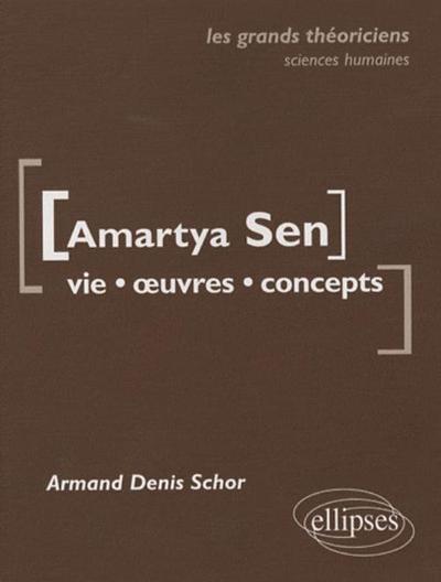 Sen Amartya - Vie, oeuvres, concepts (9782729852108-front-cover)