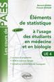 Eléments de statistiques à l'usage des étudiants en médecine et en biologie. Cours et exercices. 2e édition (9782729829711-front-cover)