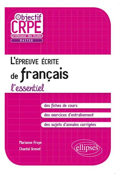 L'épreuve écrite de français - l'essentiel (9782729878795-front-cover)