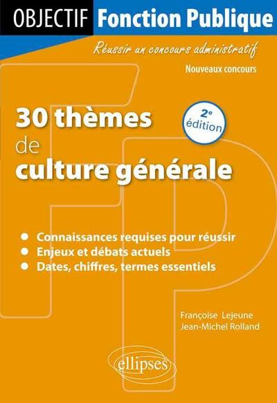 30 thèmes de culture générale - 2e édition (9782729871192-front-cover)