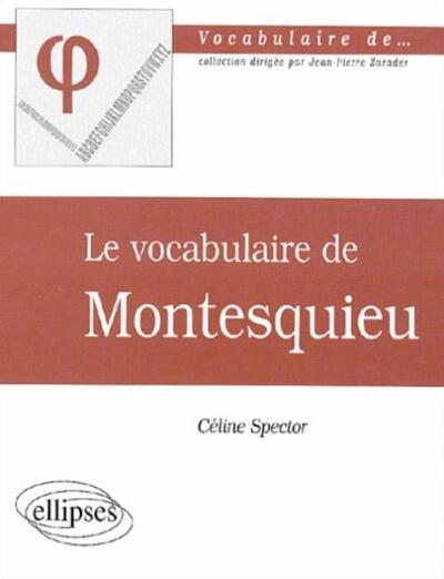 vocabulaire de Montesquieu (Le) (9782729804558-front-cover)