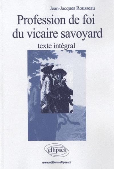 Profession de foi du vicaire savoyard (9782729861254-front-cover)