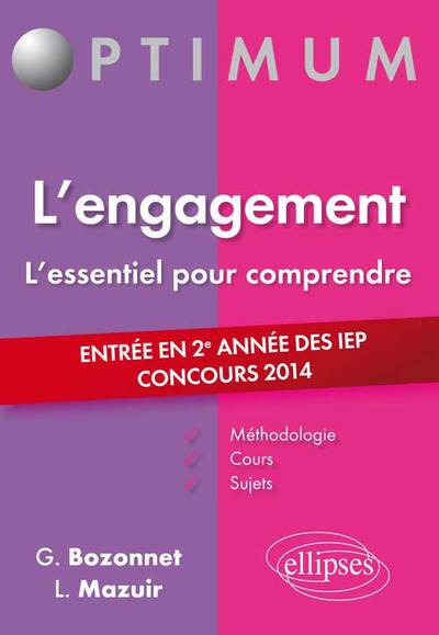 L’engagement - entrée en 2e année des IEP - concours 2014 (9782729883782-front-cover)