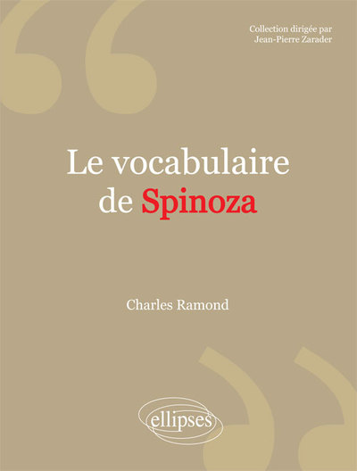 vocabulaire de Spinoza (Le) (9782729858339-front-cover)