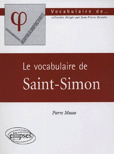 Le vocabulaire de Saint-Simon (9782729821906-front-cover)
