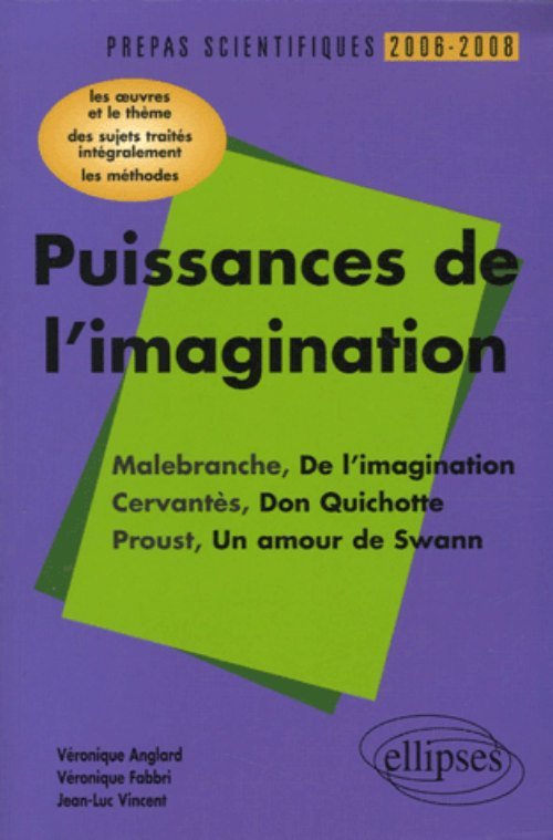 Puissances de l'imagination : Malebranche, De l'imagination,  Cervantès, Don Quichotte,  Proust, Un amour de Swann (9782729829056-front-cover)