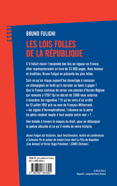 Les lois folles de la République (9782709667692-back-cover)