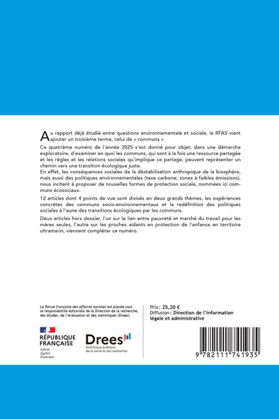 Transitions écologiques et protections sociales : quel rôle pour les communs ?, Quel rôle pour les communs ? (9782111741935-back-cover)