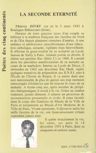 La seconde éternité (9782738426437-back-cover)