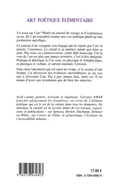 Art poétique élémentaire, Journal du rivage (9782738469823-back-cover)