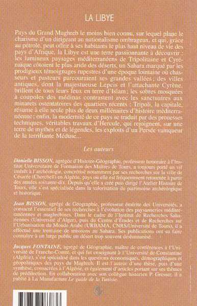 LA LIBYE, A la découverte d'un pays - Tome 1 - Identité libyenne (9782738483836-back-cover)