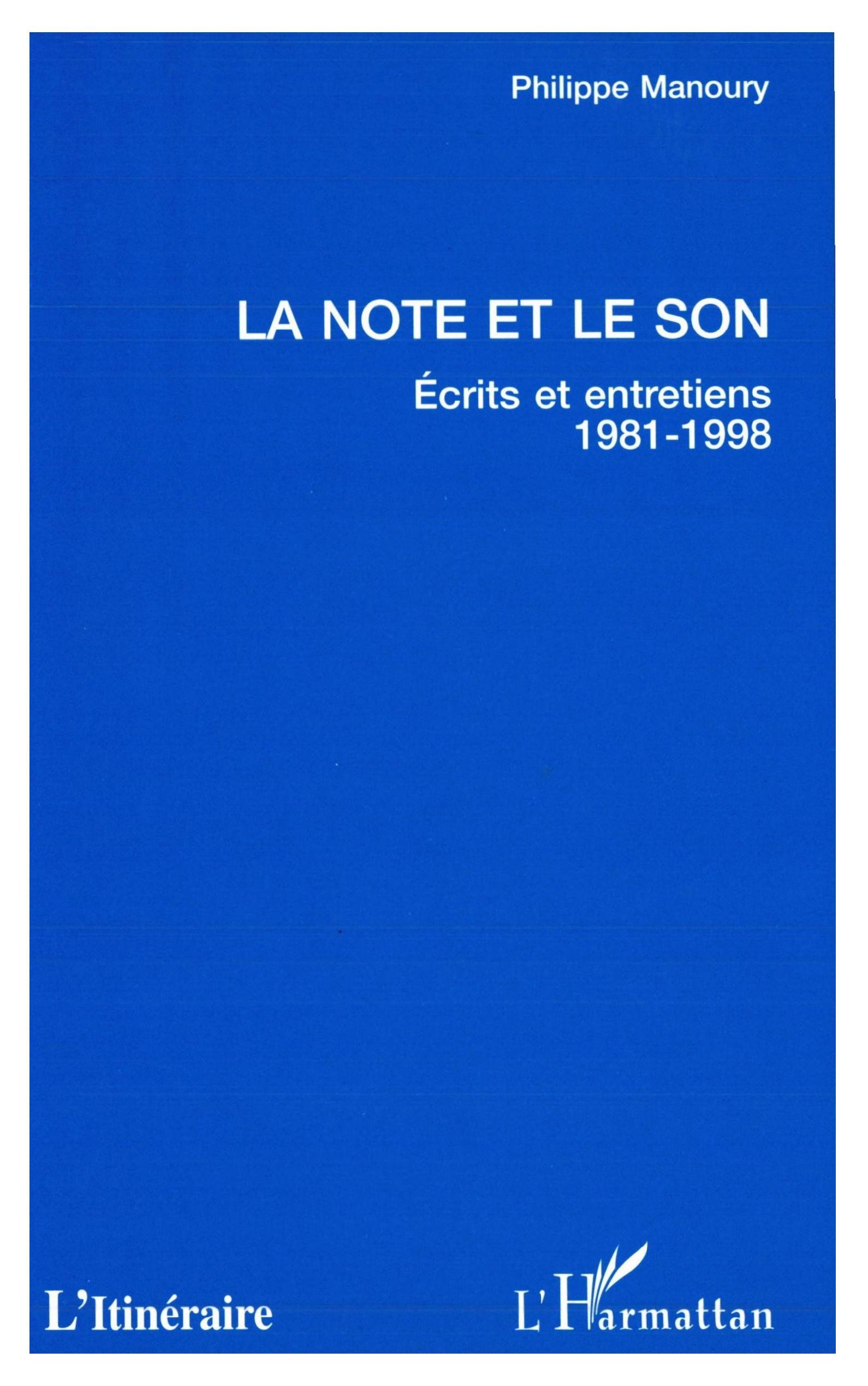 LA NOTE ET LE SON (9782738469854-front-cover)