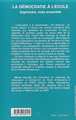 LA DEMOCRATIE A L'ECOLE, Apprendre, mais ensemble (9782738489111-back-cover)