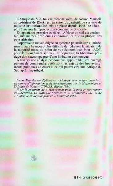 Les grandes mutations de l'Apartheid (9782738409584-back-cover)