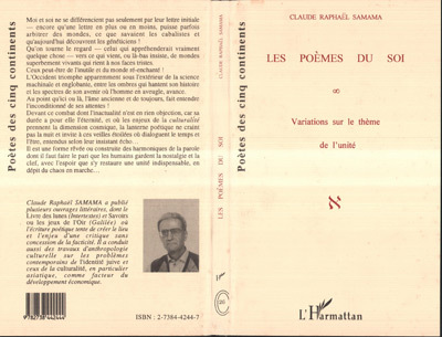 Les poèmes du soi, Variation sur le thème de l'unité (9782738442444-front-cover)