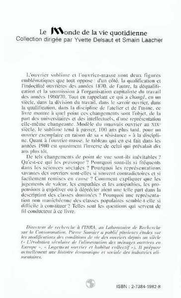 L'ouvriérisme universitaire, Du Sublime à l'Ouvrier-masse (9782738419828-back-cover)