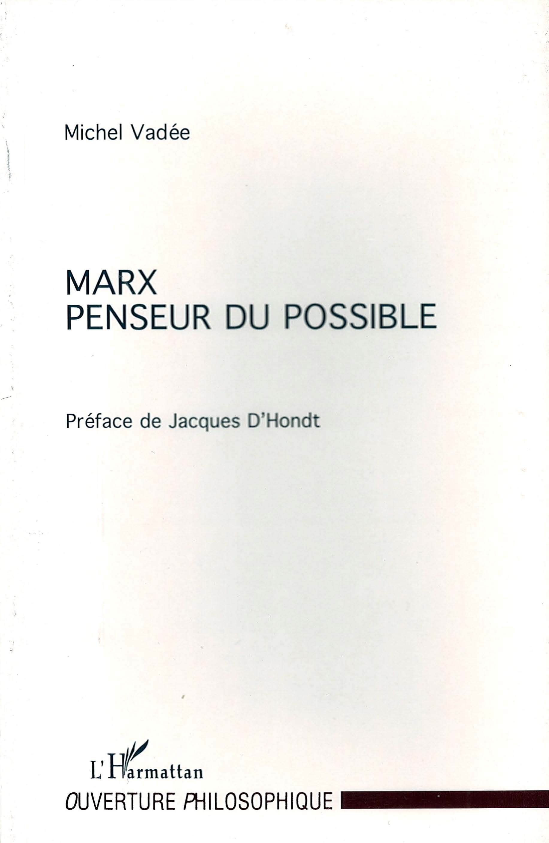 Marx Penseur du Possible (9782738466150-front-cover)