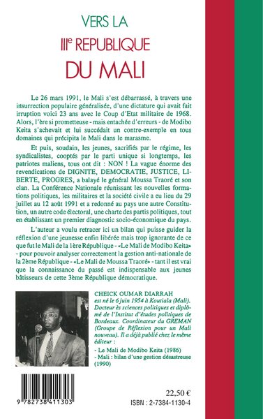 Vers la IIIème république du Mali (9782738411303-back-cover)