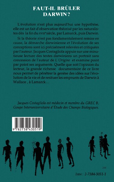 Faut-il brûler Darwin ?, L'imposture darwinienne (9782738430519-back-cover)