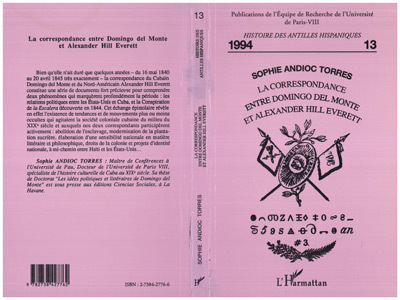 La correspondance entre Domingo Del Monte et Alexandre Hill Everett (9782738427762-front-cover)
