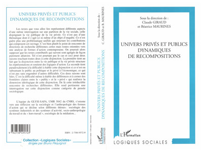 UNIVERS PRIVé ET PUBLIC DYNAMIQUES DE RECOMPOSITIONS (9782738495723-front-cover)