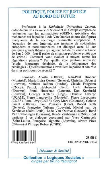 Politique, Police et Justice au Bord du Futur (9782738467164-back-cover)