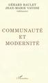 Communauté et modernité (9782738435033-front-cover)