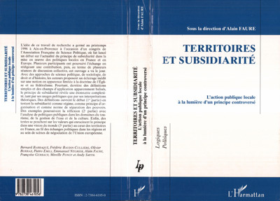 Territoires et Subsidiarité, L'action publique locale à la lumière d'un principe controversé (9782738461056-front-cover)