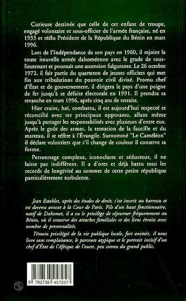 Mathieu Kerekou, L'inamovible président du Bénin (9782738457257-back-cover)