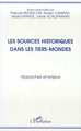 LES SOURCES HISTORIQUES DANS LES TIERS-MONDES (9782738450272-front-cover)